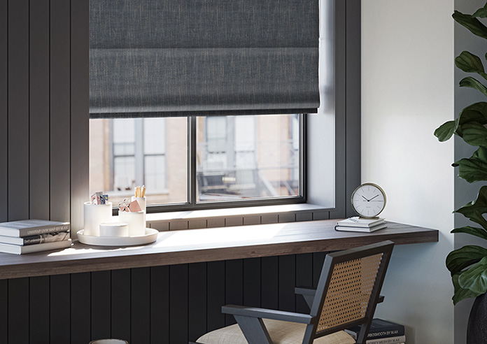 Rhea, Ebony - Motorised Roman Blind - Image 5